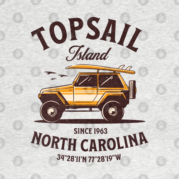 Topsail Island, NC Surfboard Vacationing by Contentarama